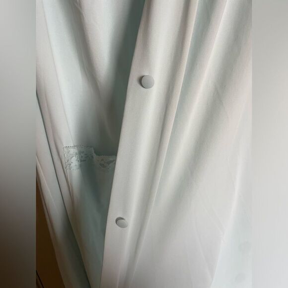 Vintage Shadowline Nightgown and Robe Set Size Medium Lace Flowers lBlue USA - Picture 5 of 17